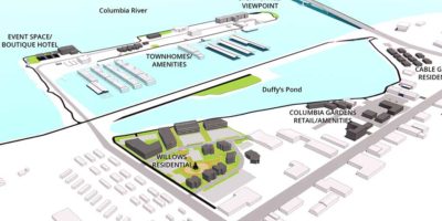 image of 3d plan of historic waterfront district master plan